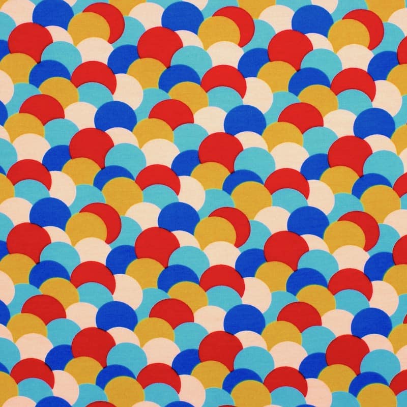 Tissu french Terry graphique - multicolore