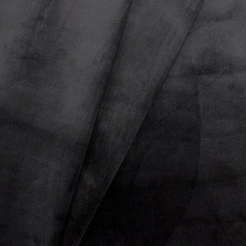 Embossed velvet fabric - black