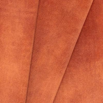 Embossed velvet fabric - rust-colored