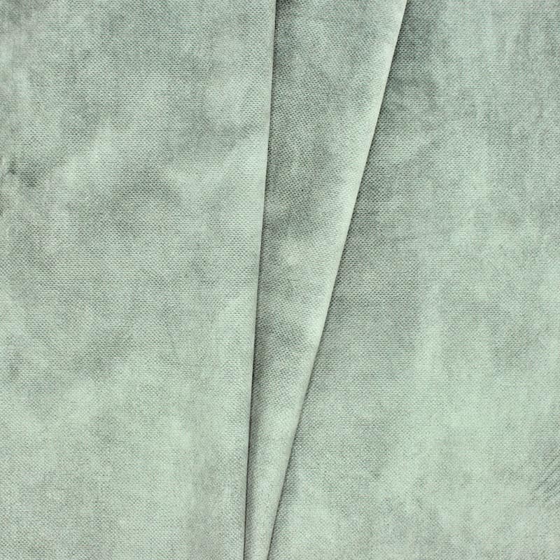 Tissu velours embossé - vert de gris