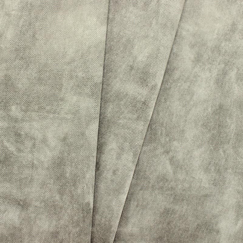 Embossed velvet fabric - taupe