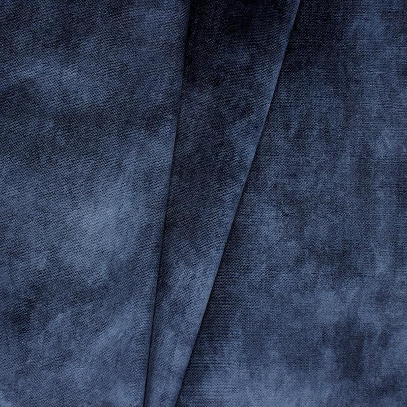 Tissu velours embossé - bleu