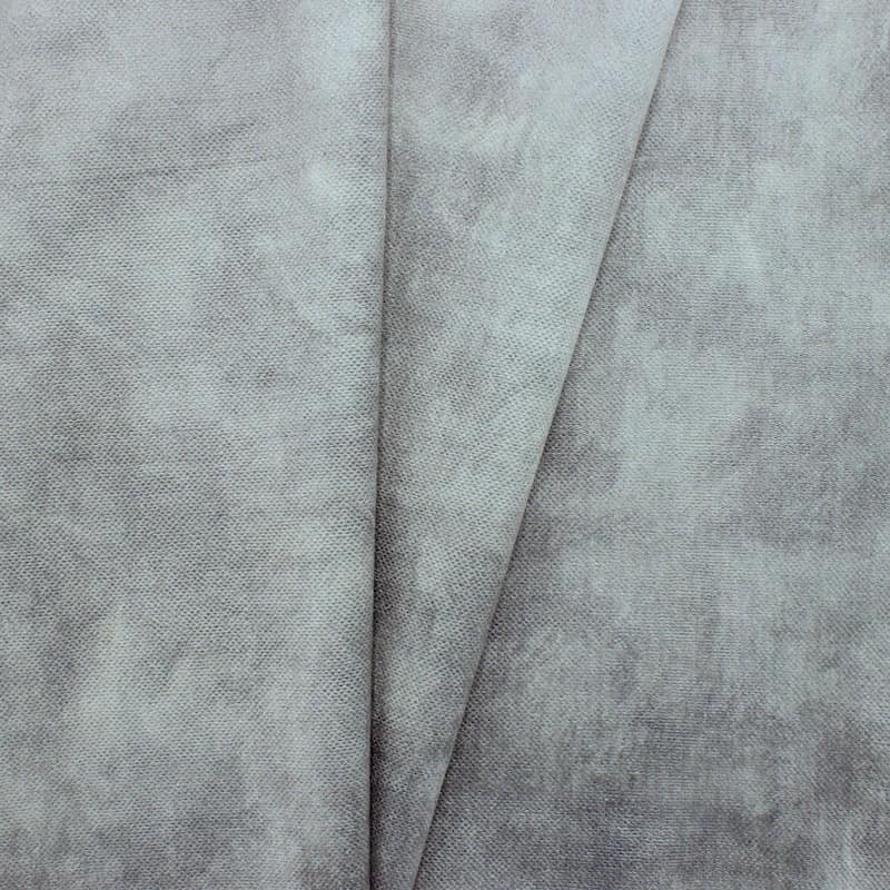 Embossed velvet fabric - light grey 