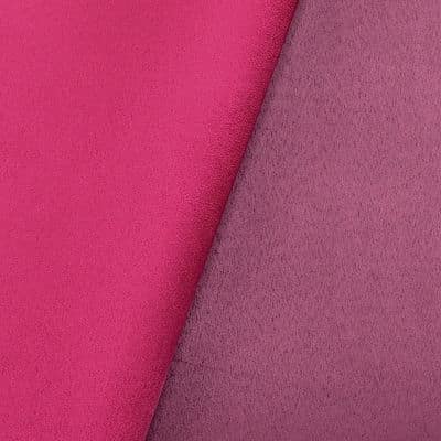 Double-sided suede fabric - plum / fuchsia