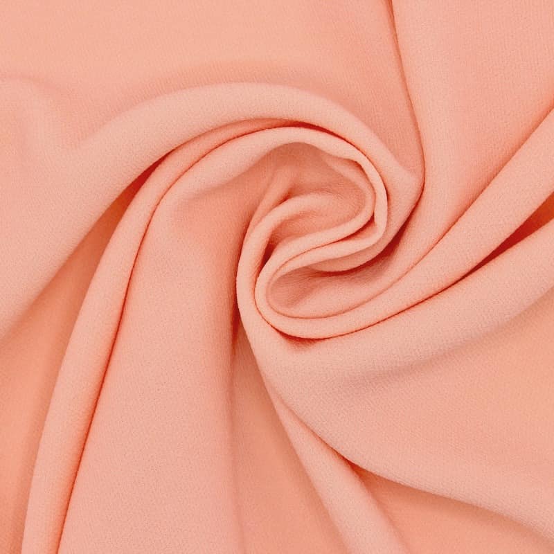 Fabric with crêpe aspect - salmon pink