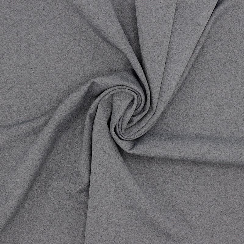 Tissu maille extensible - gris
