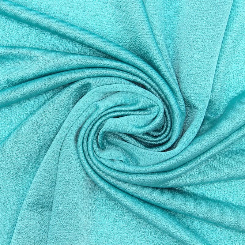 Tissu maille satiné - turquoise