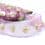 Fantasy ribbon with flower sequins and pearls - pink
