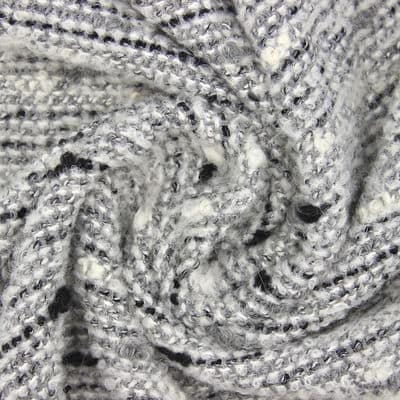 Tissu laine bouclettes - gris