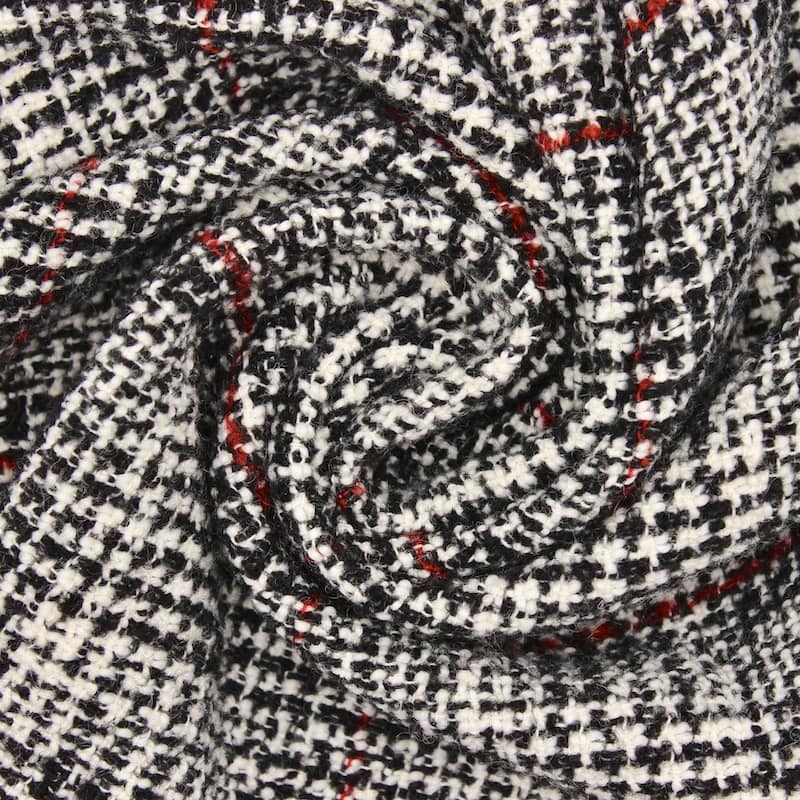 Checkered wool -  black / white 