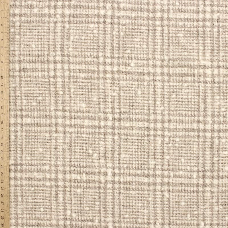 Checkered wool - beige 