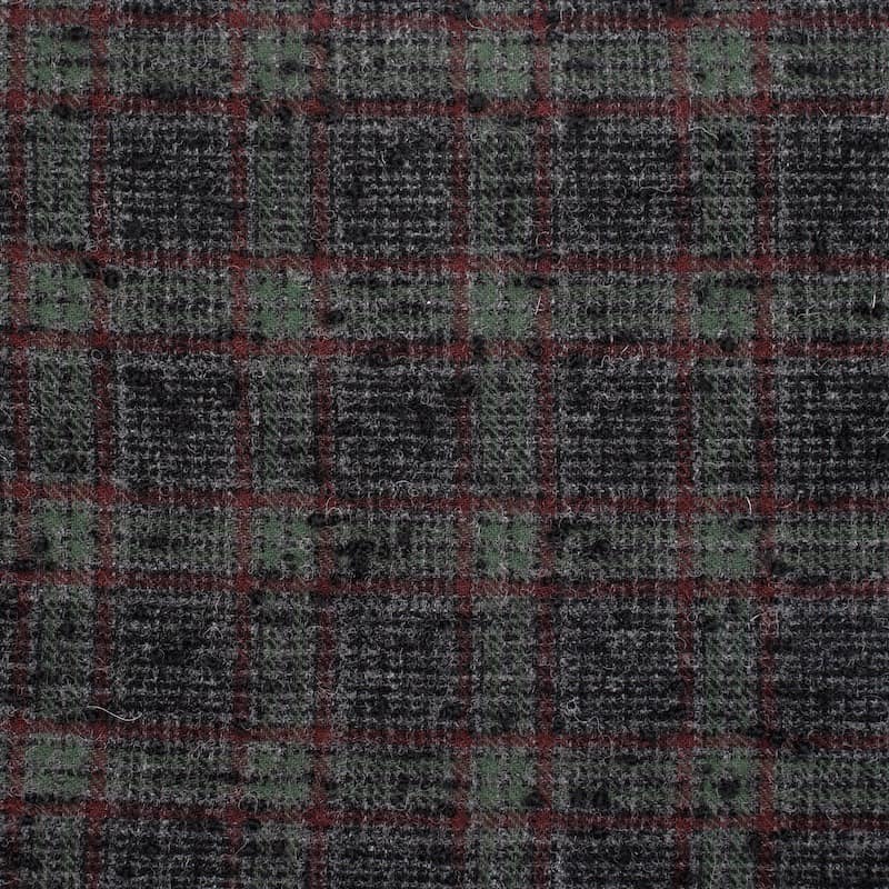 Checkered wool - khaki / black 