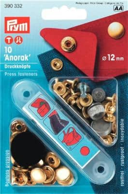 Press fasteners anorak 12mm
