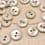 Pearly button - natural beige
