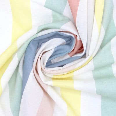 Striped cotton veil - multicolor