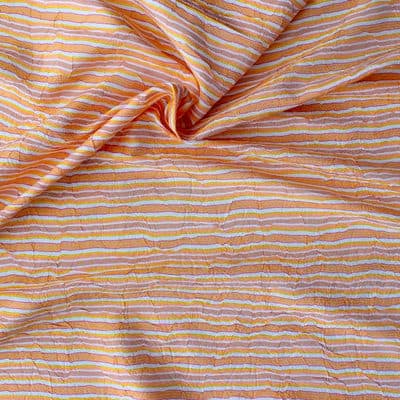 Tissu en polyester à lignes orange