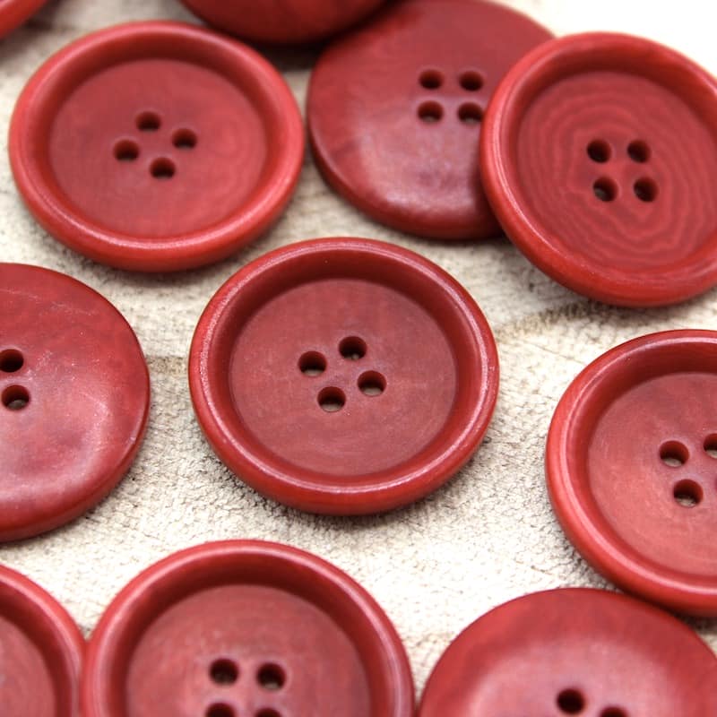 Fantasy button - burgondy red