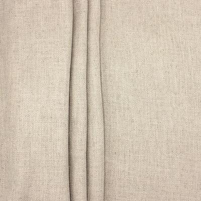 Double-sided fabric with linen aspect - beige