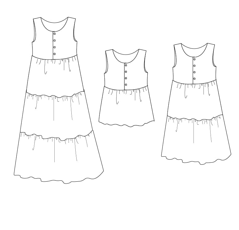 Pattern dress and top Sorolla