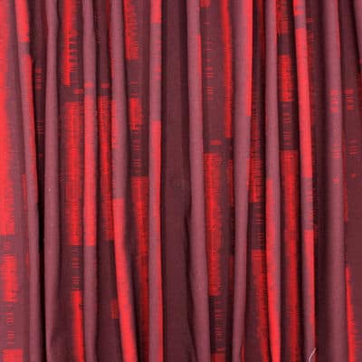 Tissu coton sergégraphique - bordeaux/rouge