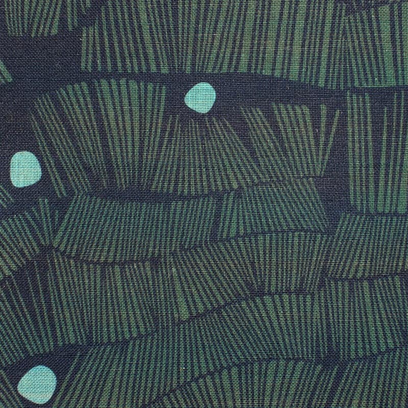 dienblad Toezicht houden bewonderen Stof in viscose en linnen grafisch print - groen