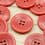 Round button - nasturtium red