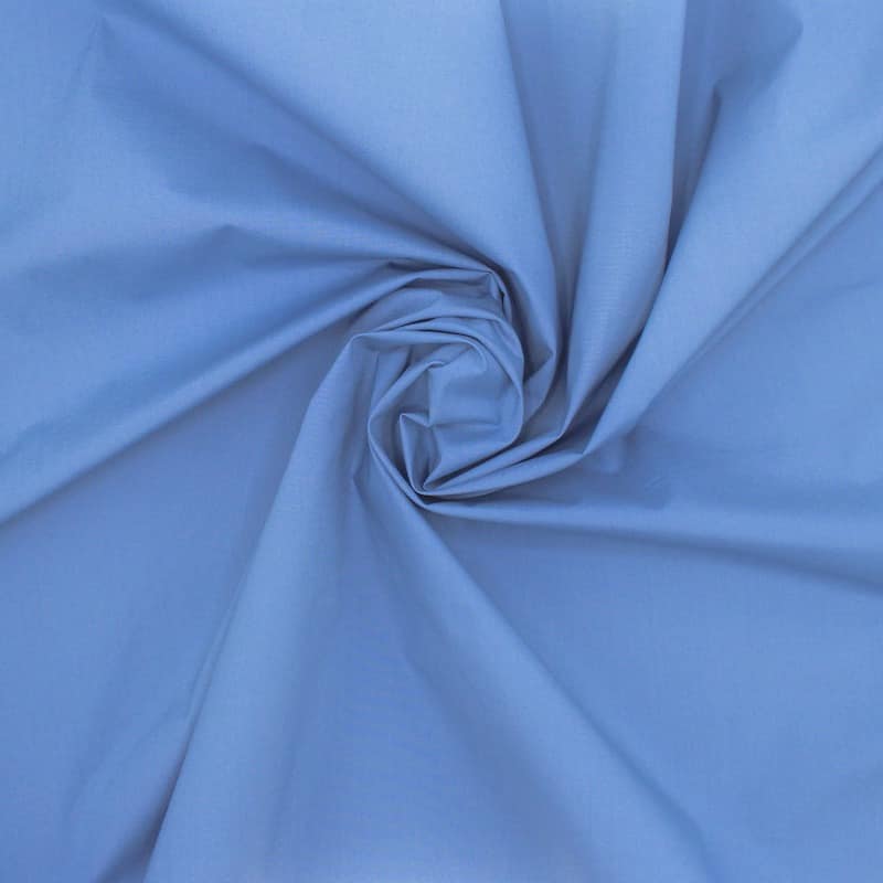 Extensible cotton fabric - woad blue