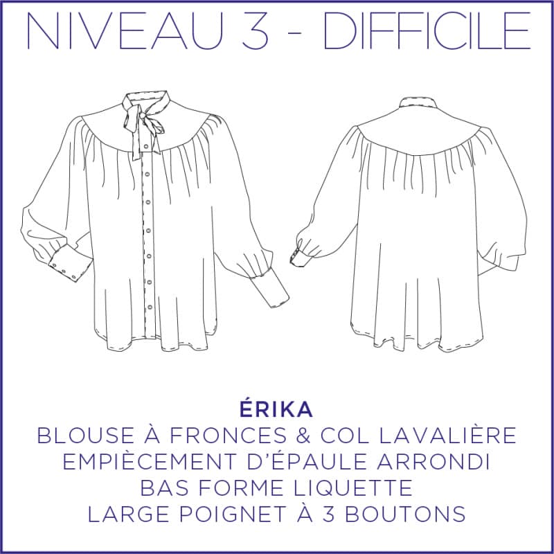 Pattern women : blouse Erika