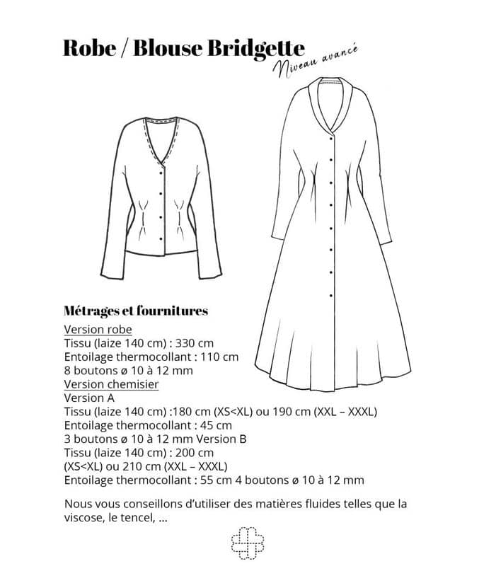 Patron robe/chemisier Bridgette