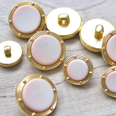 Fantasy button - pink and gold