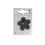 Iron-on patch embroidered flower - black 