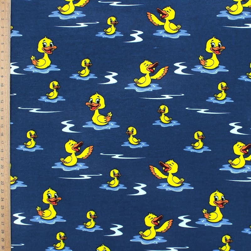 Tissu jersey canard - marine