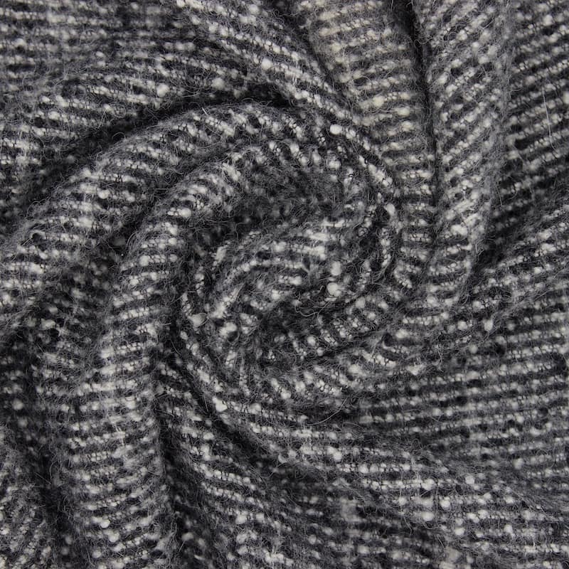 Wool fabric - black and white