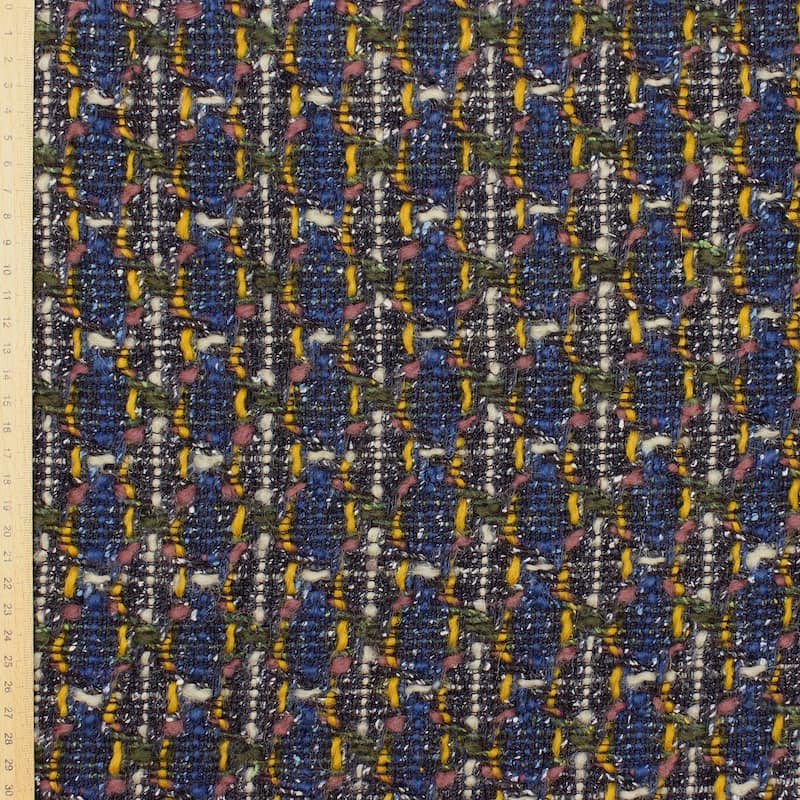 Double-sided wool fabric - multicolor