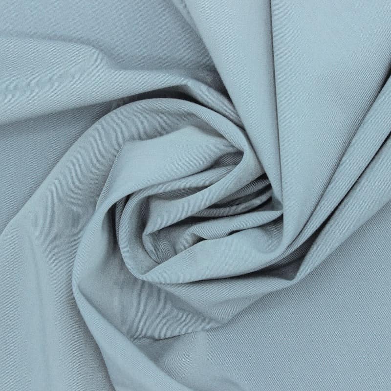 Twill fabric with washed silk aspect - denim blue