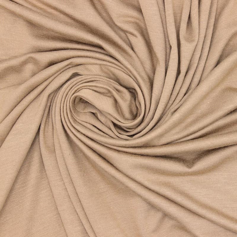 Viscose & élasthanne Jersey "beige", Robe Tissu par mètre