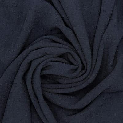 Plain crêpe fabric - midnight blue 
