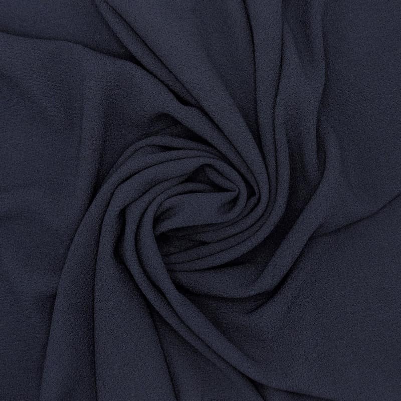 Plain crêpe fabric - midnight blue 