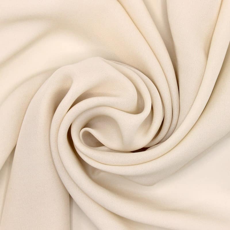 Silk crêpe fabric - beige