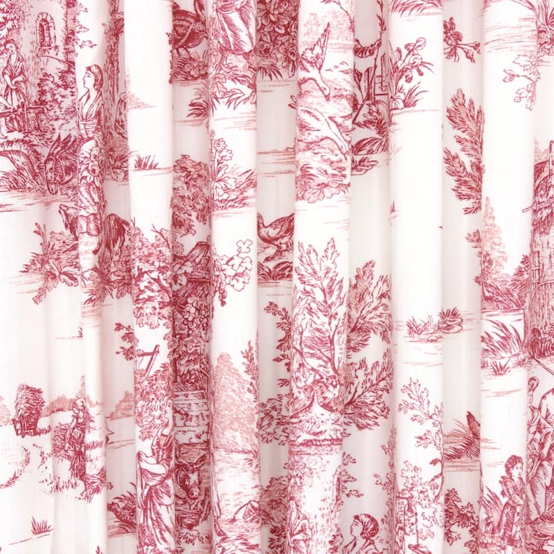 Reinforced printed cotton - raspberry pink