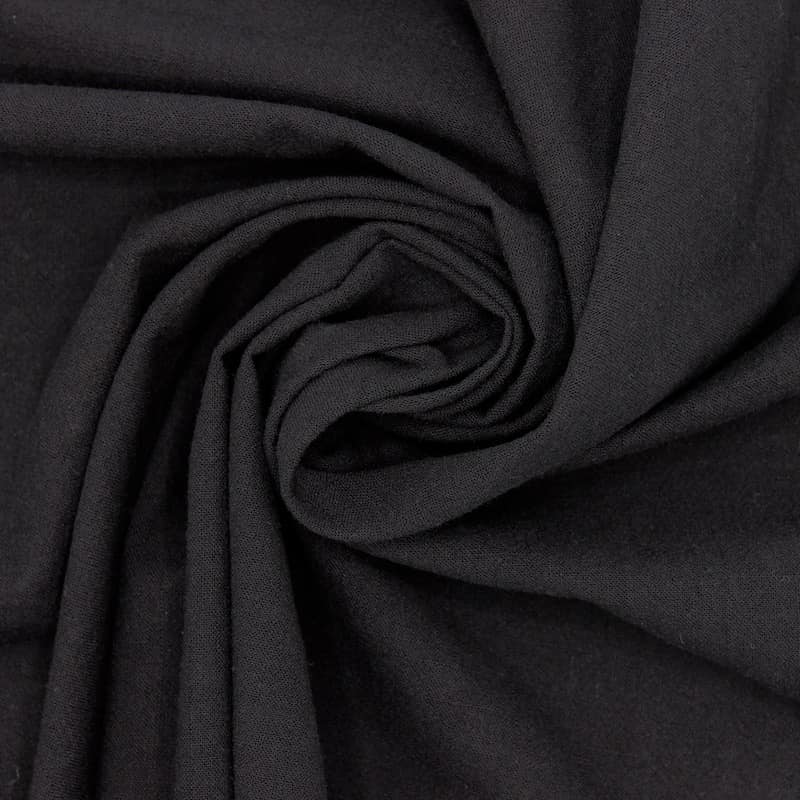 Crushed cotton fabric - black