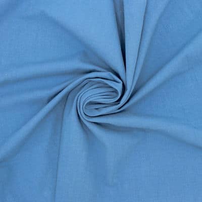 Tissu coton crushed - bleu barbeau
