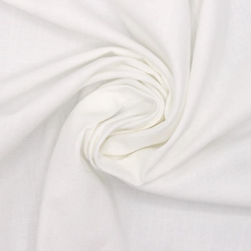 Tissu coton crushed - blanc