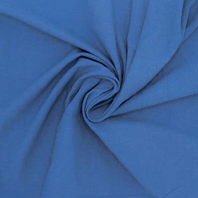 Tissu coton crushed - bleu
