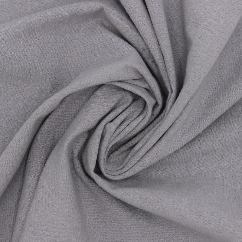 Tissu coton crushed - gris