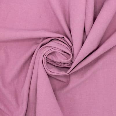 Tissu coton crushed - rose balais