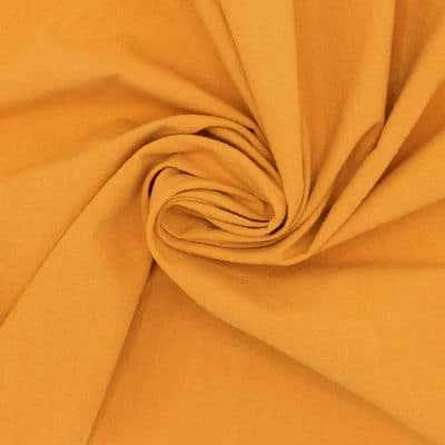 Crushed cotton fabric - mustard yellow