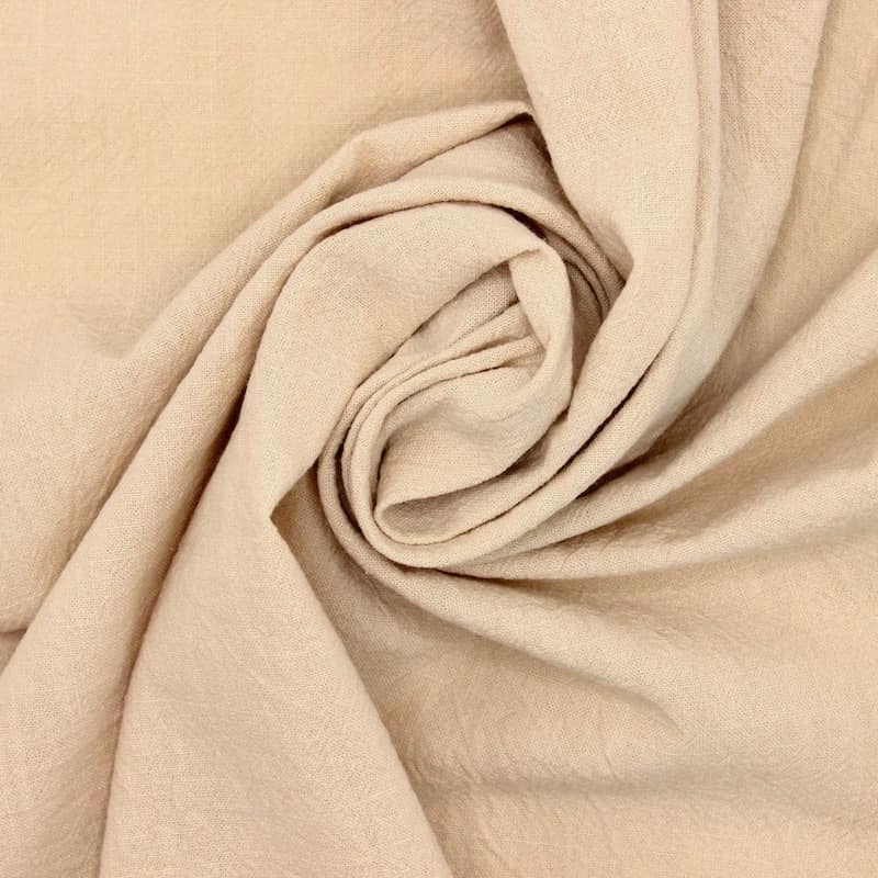 TissuCrushed cotton fabric - ficelle 