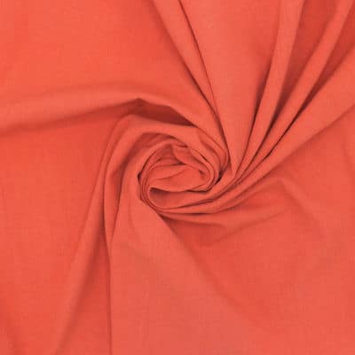 Crushed cotton fabric - tomette red 