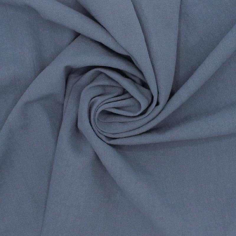 Crushed cotton fabric - slate-colored